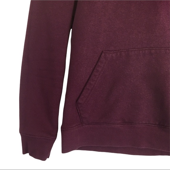 Women Moosejaw Long Sleeve Hoody Burgundy Top and Cream Logo Size: Small - Picture 5 of 10